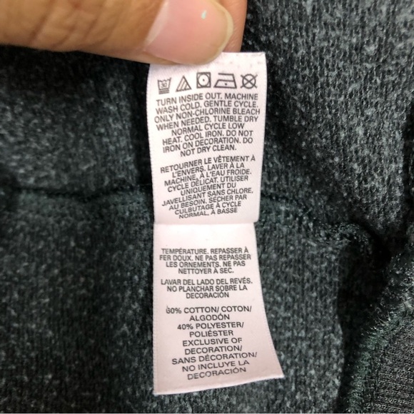 Victoria’s Secret charcoal sweater small sequins distressed - Picture 8 of 12